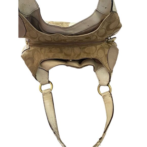 Vintage Coach Patchwork Purse Double Strap Shoulder Bag Luxury Formal Designer - Picture 11 of 16